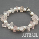 Perle Rose bracelet à quartz