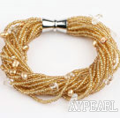 arl bracelet with perles bracelet en perles avec magnetic clasp fermoir magnétique