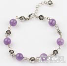 8mm amethyst bracelet with extendable chain