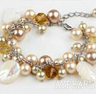 Seashell perle bracelet en cristal