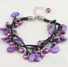 bracelet violet nacre