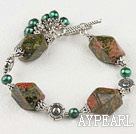 Bracelet de perles de jade vert