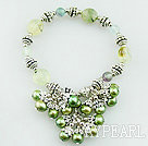 grenat perle bracelet vert