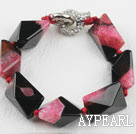 7,5 pouces style trapu rose bracelet rouge agate rutile
