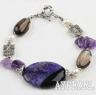 7.5 inches agate crystal bracelet with moonlight clasp