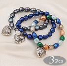 mutil couleur perle de cristal et un bracelet de pierres précieuses avec une chaîne extensible