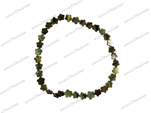 shell beads, 2*3mm star, sold per 15-inch strand.