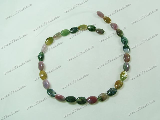 Indian agate beads,8*12mm oval,sold per 15.7-inch strand.
