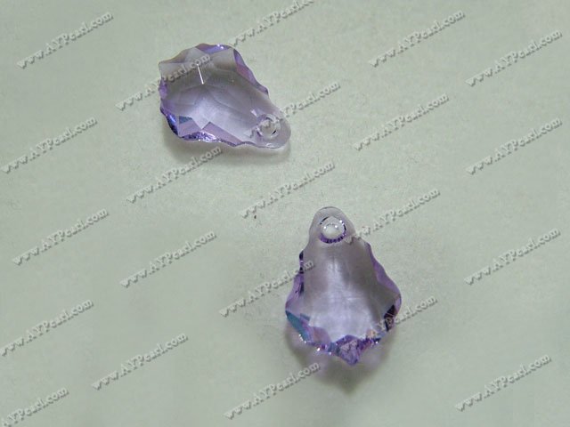 Austrian crystal pendant,crystal violet,11mm wide, 16mm long baroque, Sold per pkg of 24.