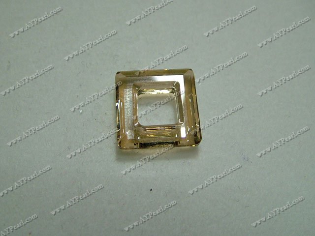 Austrian crystal component, 14mm square ring, Sold per pkg of 10.