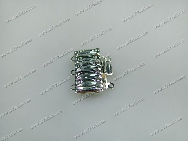 silver plated 3-ring clasp