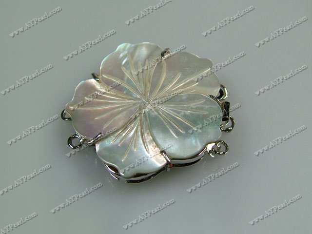 seashell flower clasp