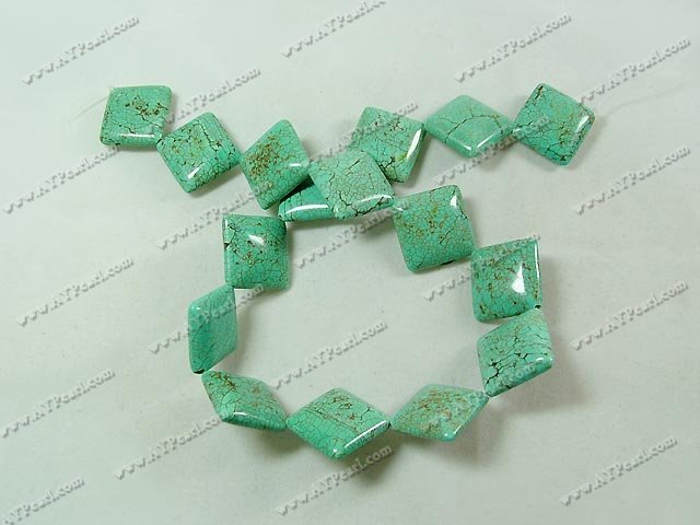 veins turquoise beads,18*18mm flat square, sold per 15-inch strand.