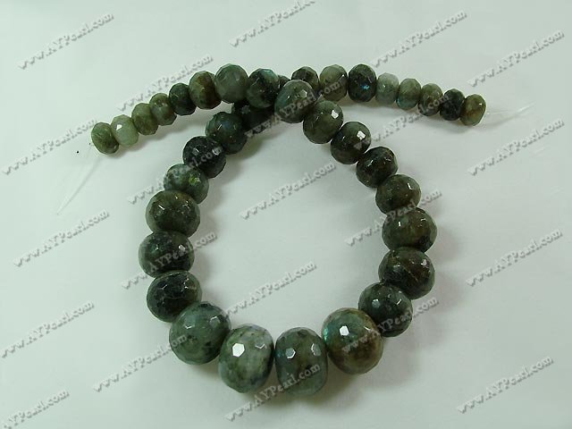 Labradorite beads, 8-10-12-14-16-18mm faced rondelle, sold per 15.7-inch strand.
