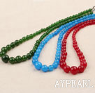 Natürliche Candy Color Chalcedon Turmform Perlen Halskette