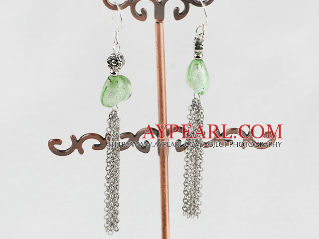 popular heart shape colored glaze earrings