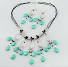 garnet turquoise set