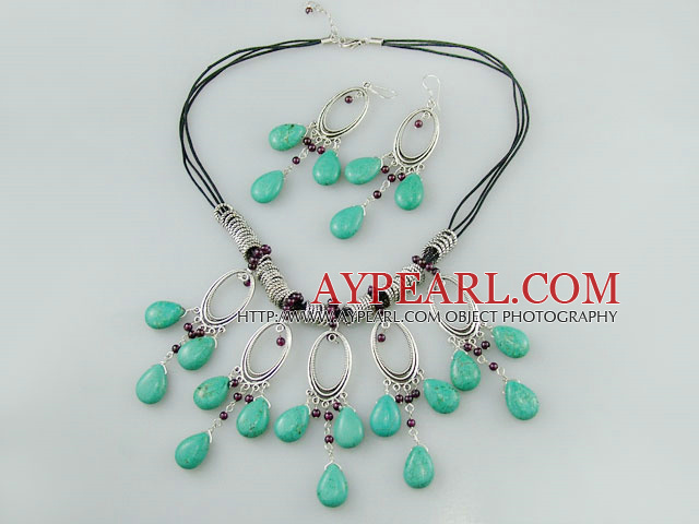 garnet turquoise set