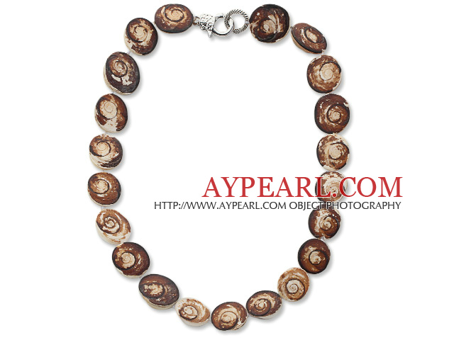 Snail Shape Sun Shell Necklace with Lobster Clasp