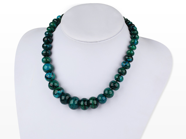 popular phoenix stone graduated necklace with 2 circle clasp