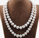 Natural Big White Freshwater Pearl Beaded Necklace ( Can wear in different ways )