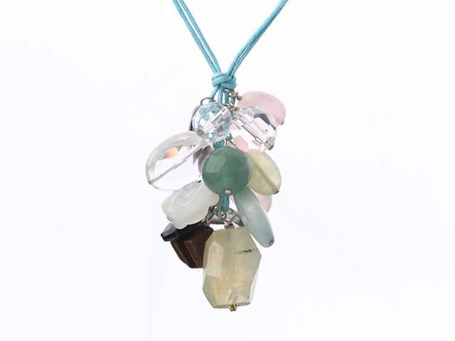 19.5 inches multi stone necklace