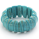 Classic Design Eye Shape Turquoise Stretch Bangle Bracelet