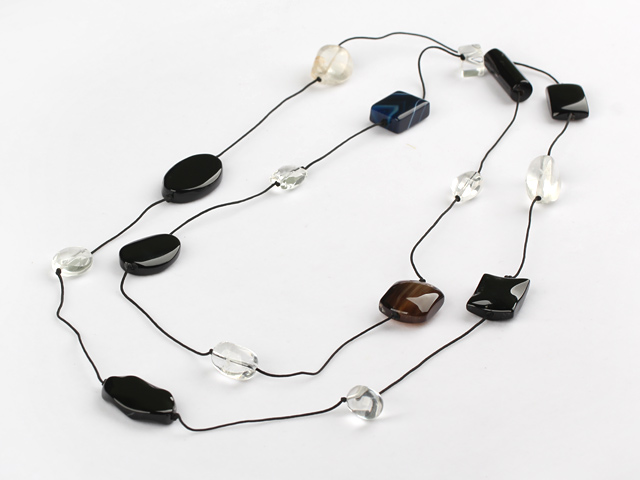 agate crystal necklace