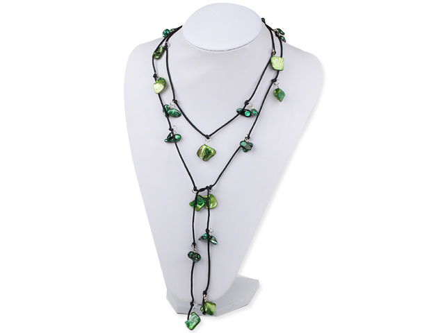 green pearl shell necklace