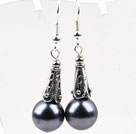 Classic Design Black Gray Color Shell Beads Earrings