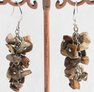 Fashion Cluster Style  Picture Jasper Chips Loop Dangle Earrings With Fish Hook