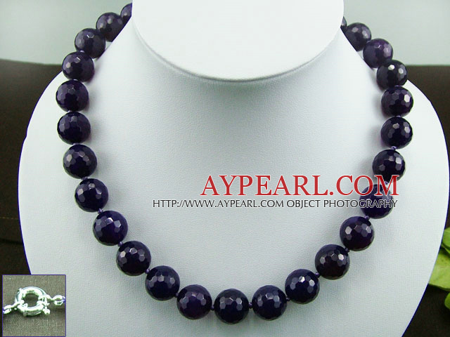 faceted amethyst necklace