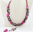 New Design Multi Assorted Crystal and Agate Necklace