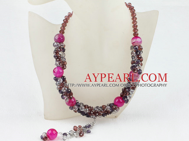 New Design Multi Assorted Crystal and Agate Necklace