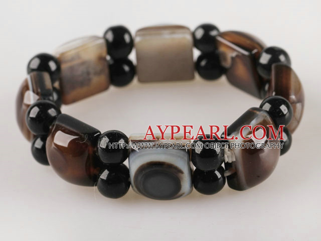 fashon gem stone jewelry elastic agate bracelet 