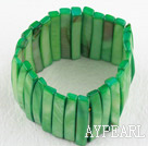 dyed green shell bracelet