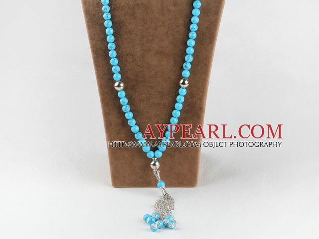 prayer beads, 10mm turquoise ball necklace/bracelet  rosary