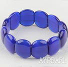 elastic blue cat's eye bracelet