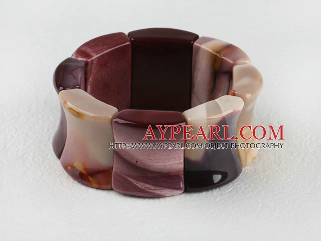 stretchy 25*30mm Picasso gemstone bangle bracelet 