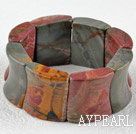 Chunky style big Australia pictur jasper stone bangle bracelet