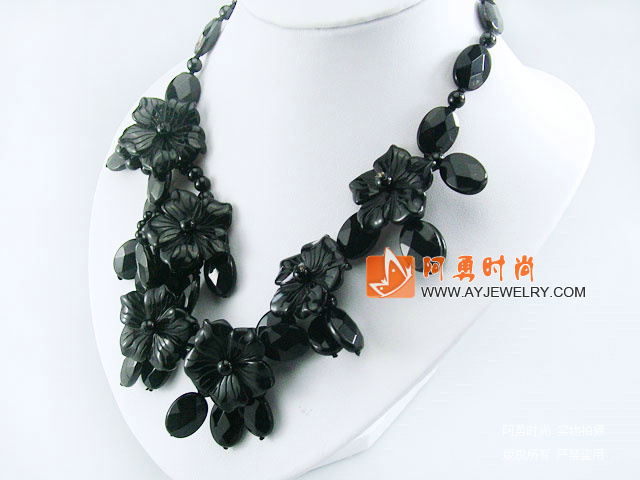 black agate necklace