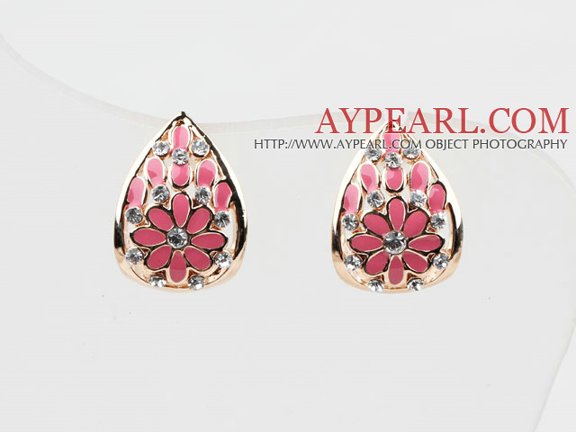Fashion Style Oval Shape Gold Plated Hypoallergenic Studs Earrings