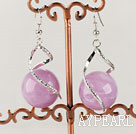 popular 20mm light pink acrylic ball earrings