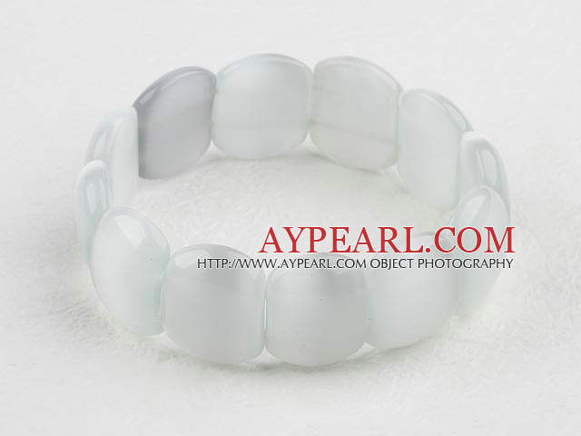 elastic gray color cat's eye bracelet