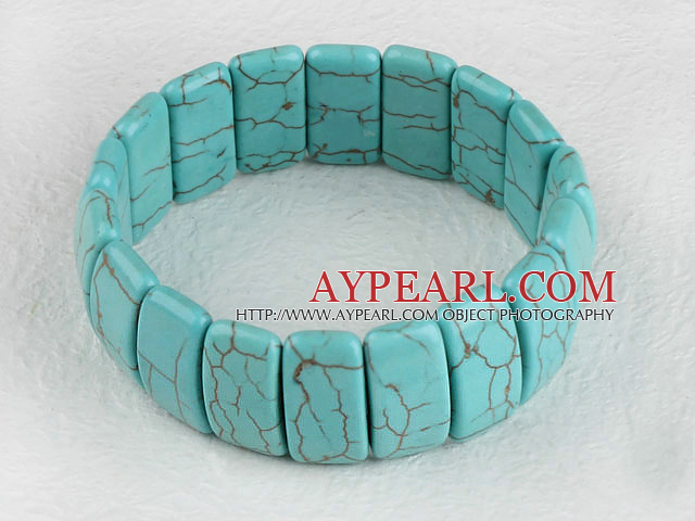 7.5 inches stretchy turquoise bracelet