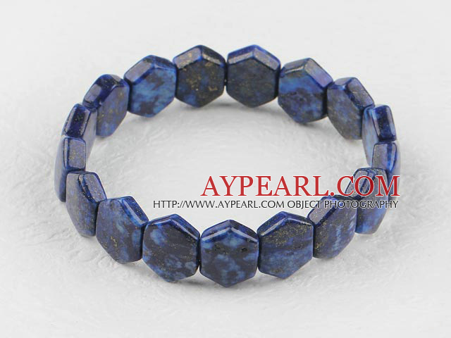 fashion lastic 14*16mm lapis bracelet