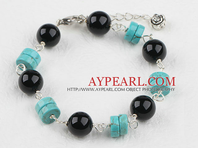 black agate Turquoise  bracelet