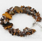 7.5 ches tiger eye flower beads bracelet with extendable chain