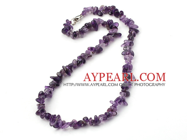 6-10mm natural amethyst necklace