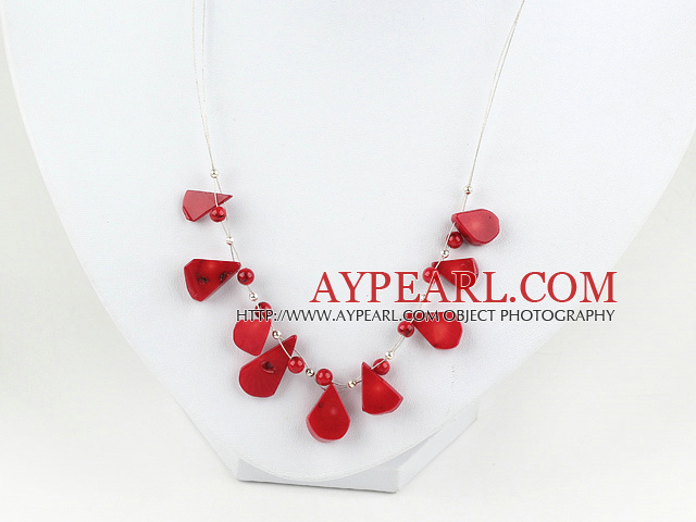 hot and lovely red coral necklace